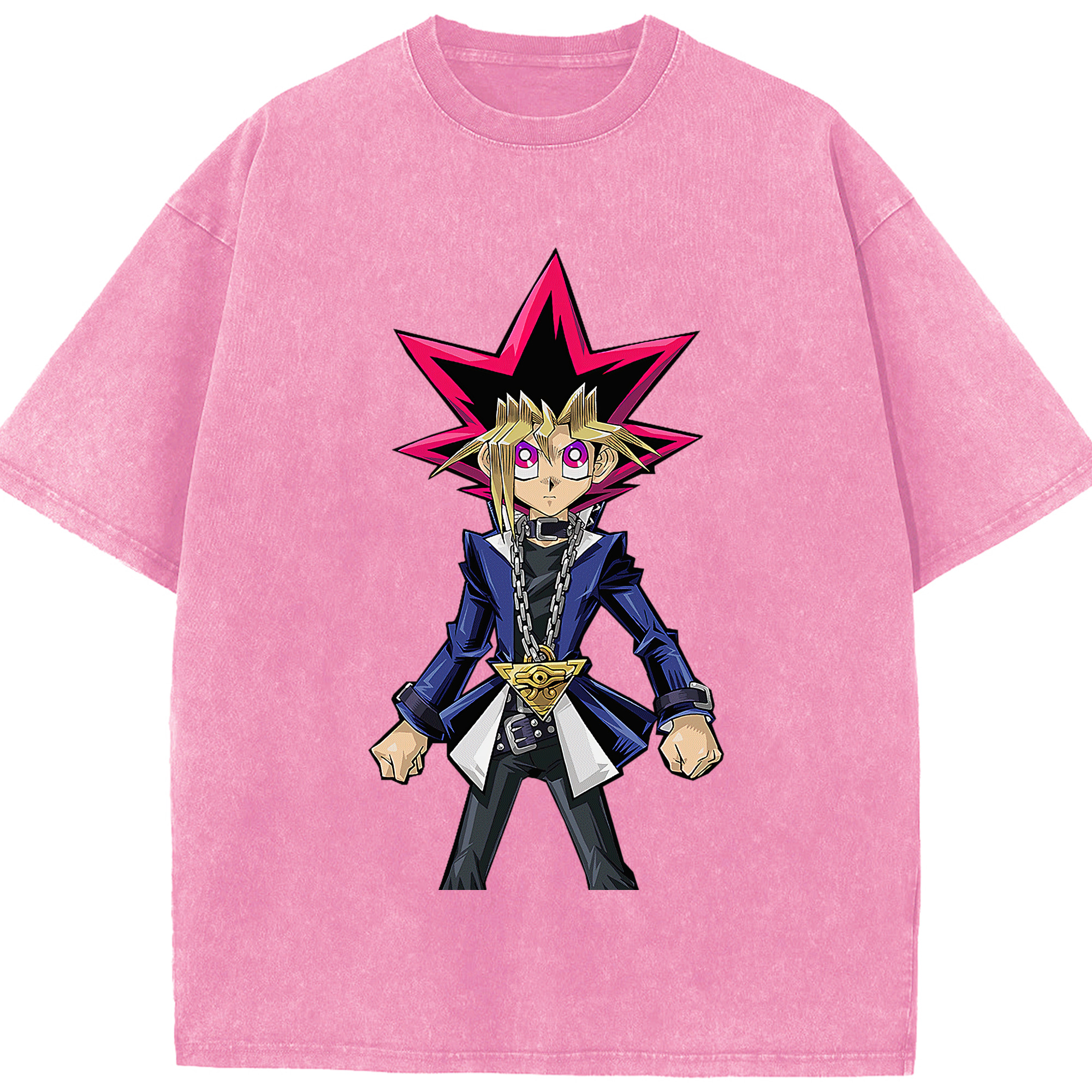 （画像用） 遊☆戯☆王 Yu-Gi-Oh! 綿100% ヴィンテージ風 半袖Tシャツ（フロントプリント）
